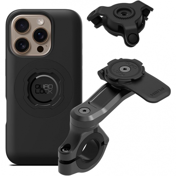 Quad Lock iPhone 16 Pro Titreimli MAG PRO Gidon Set