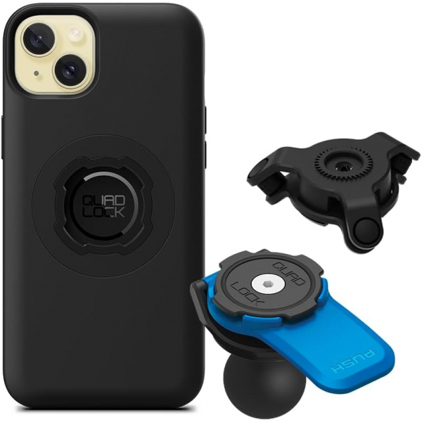 Quad Lock iPhone 15 Plus MAG Motosiklet Seti