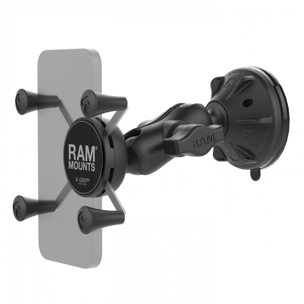 Ram Mount X-Grip Twist-Lock Düşük Profil Vantuzlu Telefon Yuvası RAP-B-166-2-UN7U