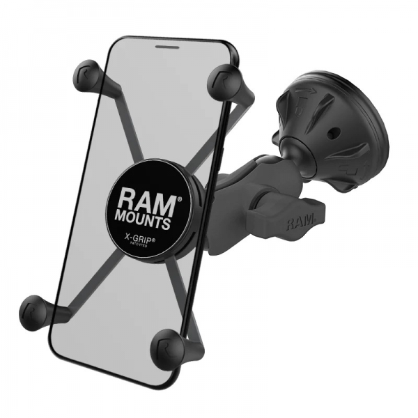 Ram Mounts Kompozit Vantuz Tabanlı X-Grip Büyük Boy Telefon Montaj Seti RAP-B-224-2-A-UN10U