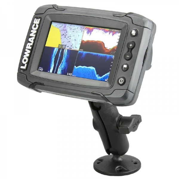 Ram Mounts Lowrance Elite 4 ve Mark 4 Uyumlu Kompozit ift Bilyal Montaj Seti RAP-B-101U-LO11