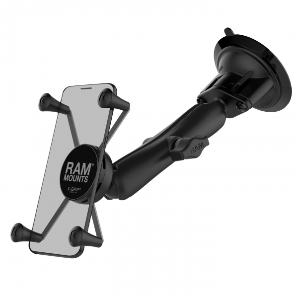 Ram Mounts X-Grip Twist-Lock Vantuzlu Ara i Uzun Boy Telefon Tutucu Seti RAM-B-166-C-UN10U