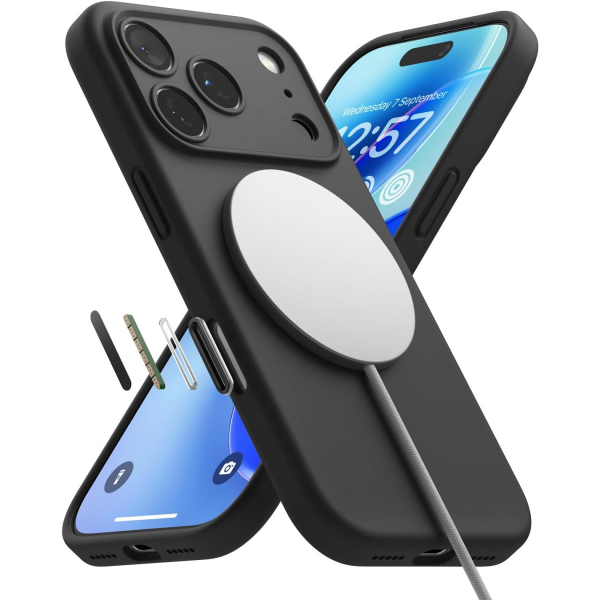 Rin gke Apple iPhone 17 Pro Silikon Klf