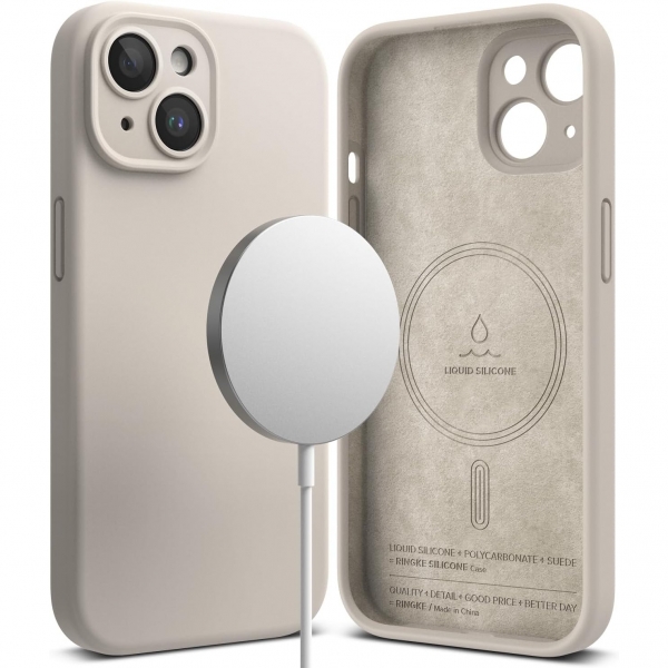 Rin gke iPhone 15 MagSafe Uyumlu Silikon Klf