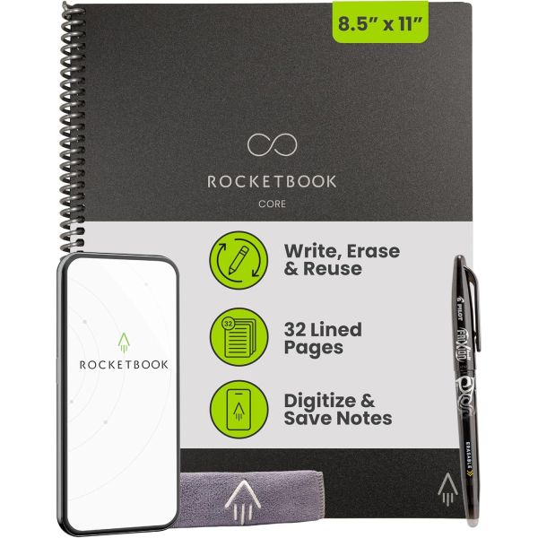 Rocketbook Core Akll Spiral Defter (Letter)