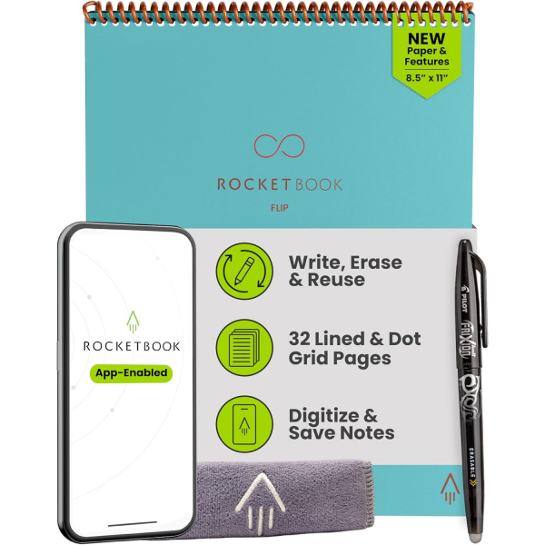 Rocketbook Flip Ak�ll� Spiral Defter (Premium Letter)