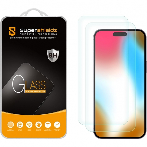 Supershieldz Apple iPhone 15 Plus Temperli Cam Ekran Koruyucu (2 Adet)