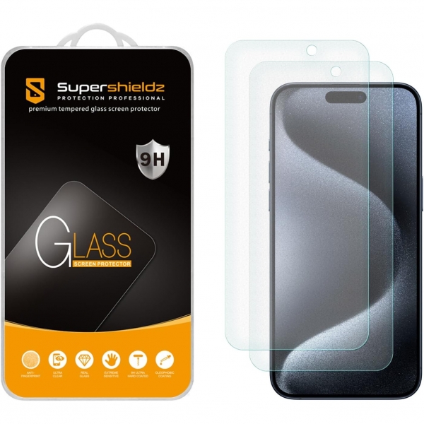 Supershieldz Apple iPhone 15 Pro Max Temperli Mat Ekran Koruyucu (2 Adet)