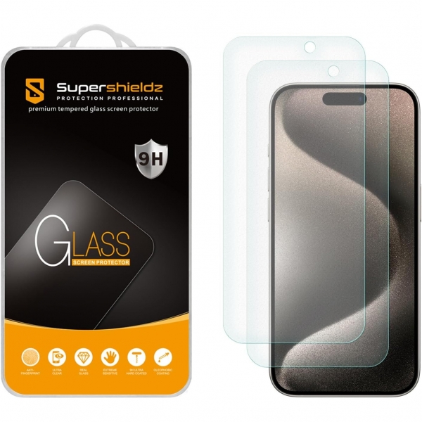 Supershieldz Apple iPhone 15 Pro Temperli Mat Ekran Koruyucu (2 Adet)