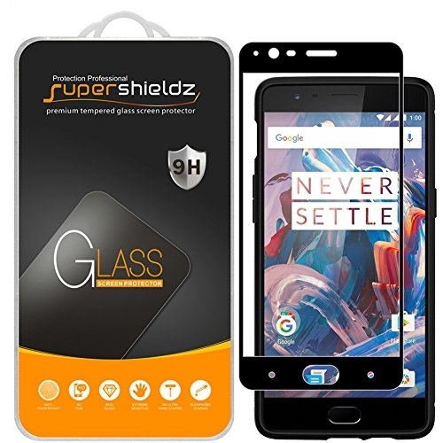 Supershieldz OnePlus 3 / 3T Siyah Temperli Cam Ekran Koruyucu (2 Adet)