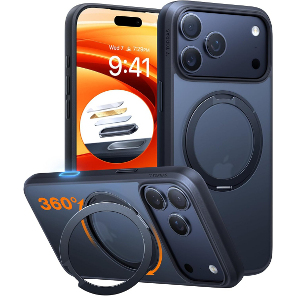 TORRAS iPhone 17 Pro Max Ostand 360 Klf