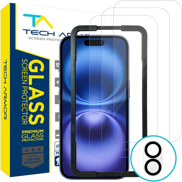 Tech Armor Apple iPhone 16 Ekran Koruyucu(3 adet)