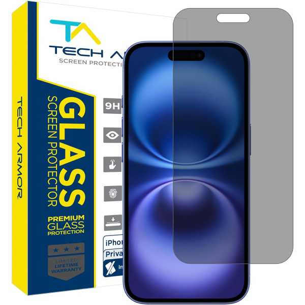 Tech Armor Apple iPhone 16 Privacy Cam Ekran Koruyucu
