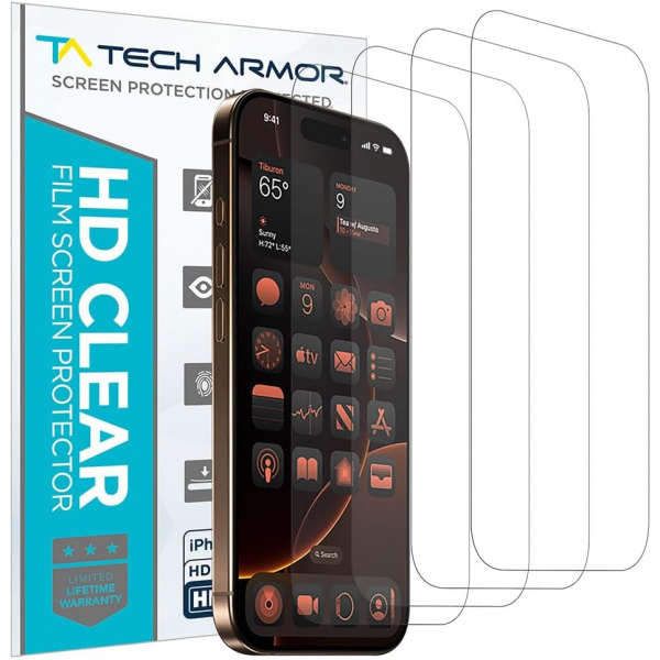 Tech Armor  iPhone 16 Pro Ekran Koruyucu Film(4 adet)