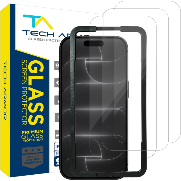 Tech Armor iPhone 18 Pro Balistik Ekran Koruyucu