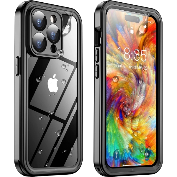 Temdan iPhone 14 Pro Max Su Geirmez Klf (MIL-STD-810G)