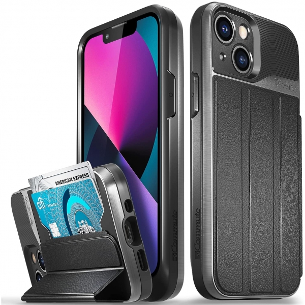 Vena vCommute Apple iPhone 13 Mini Kartlkl Deri Klf (MIL-STD-810G)