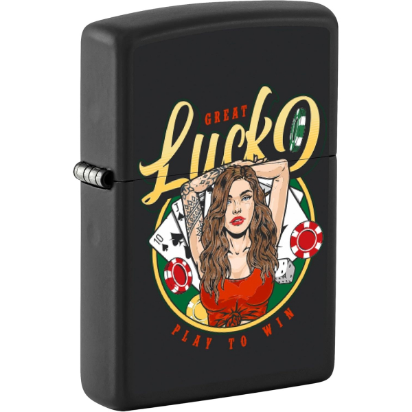 Zippo Pin-up Kz Mat Siyah akmak