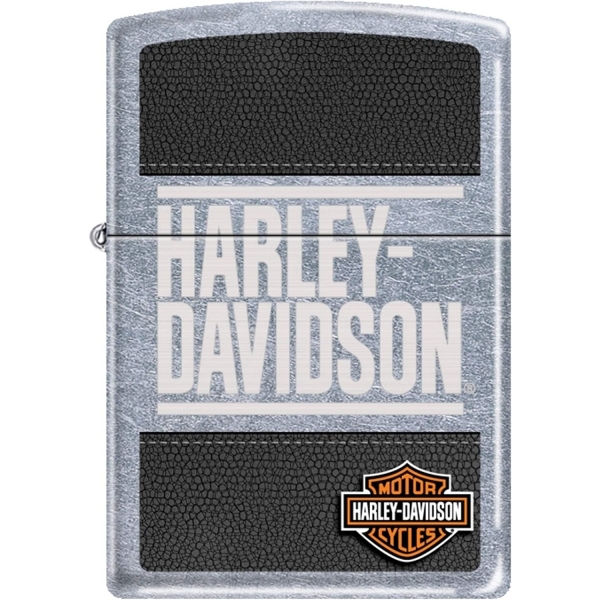 Zippo Deri Harley Davidson Çakmak (Gümüş)