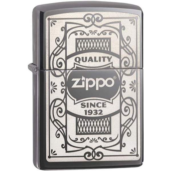 Zippo Kara Buz Lazer Oymal akmak