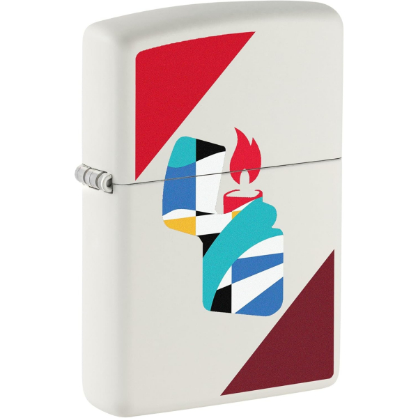 Zippo Retro Tasarm Mat Beyaz akmak
