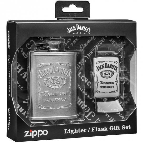 Zippo Jack Daniels Hediye Seti Gümüş Renk Çakmak