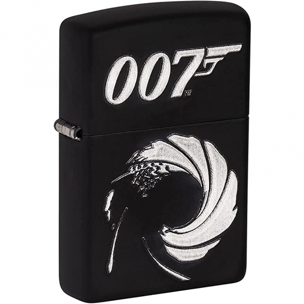 Zippo James Bond Mat Siyah akmak 