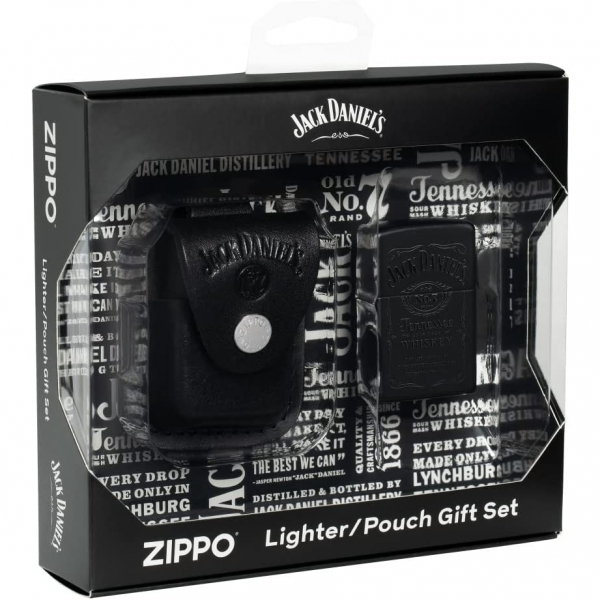 Zippo Jack Daniels Hediye Seti Siyah Mat akmak