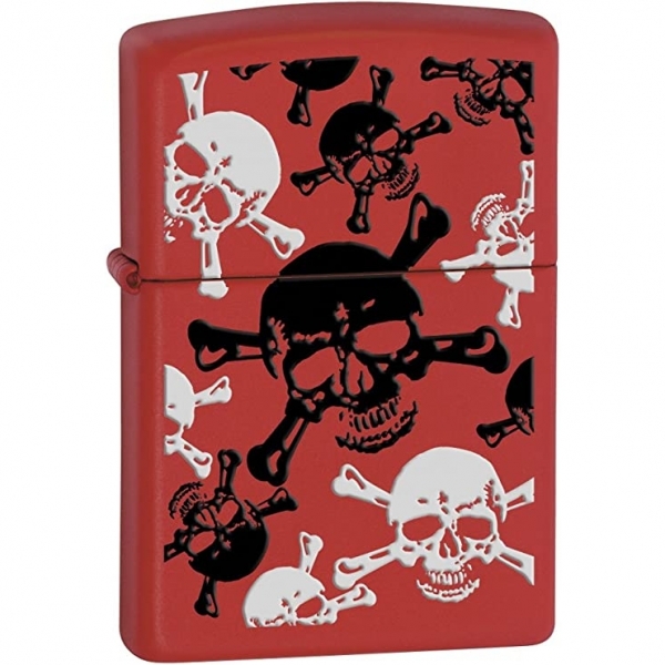 Zippo Mat Krmz Kafatas akmak