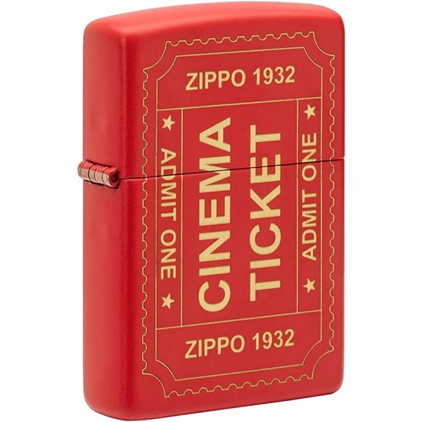 Zippo Mat Krmz Sinema Bileti akmak 