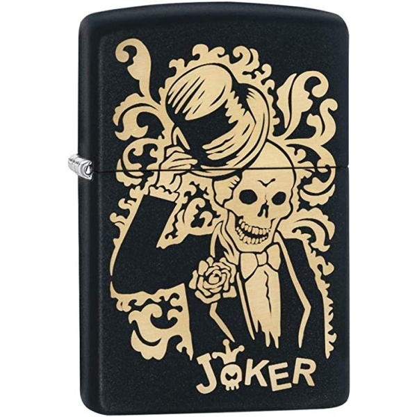 Zippo Mat Siyah Joker akmak