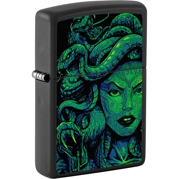 Zippo Mat Siyah Medusa akmak