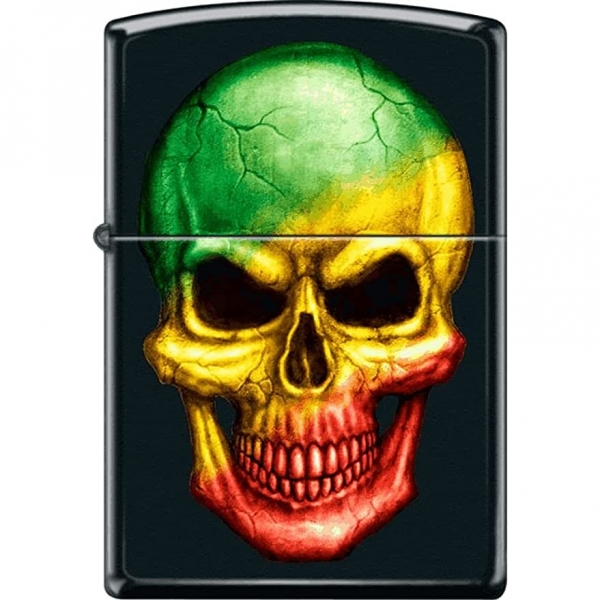 Zippo Rasta Renkli Kafatas akmak