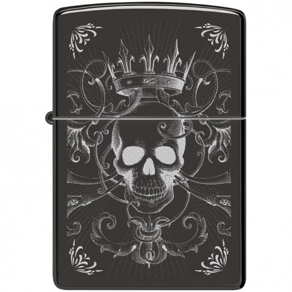 Zippo Kraliyet Kafatas Siyah akmak