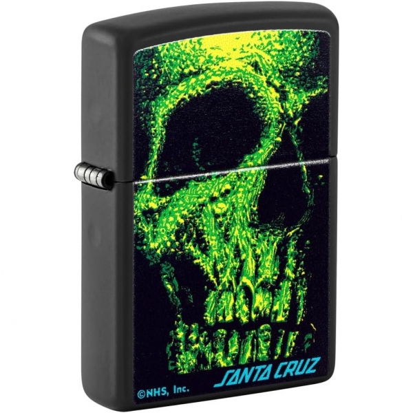 Zippo Santa Cruz Skull Yeil Tasarm akmak