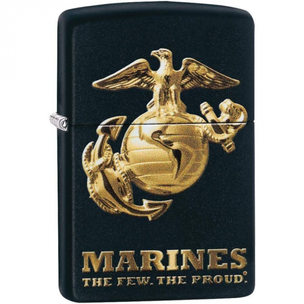 Zippo US Marine Mat Siyah akmak 