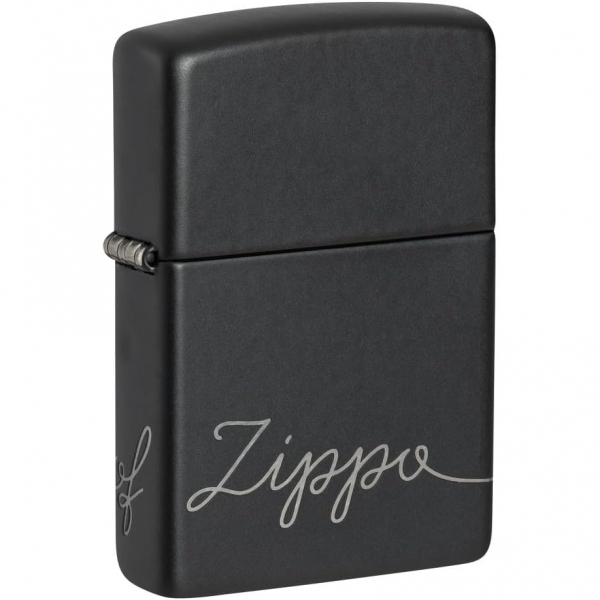 Zippo Siyah Mat Yazl akmak 