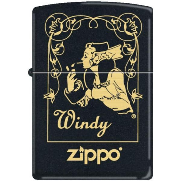 Zippo Windy Siyah Mat akmak