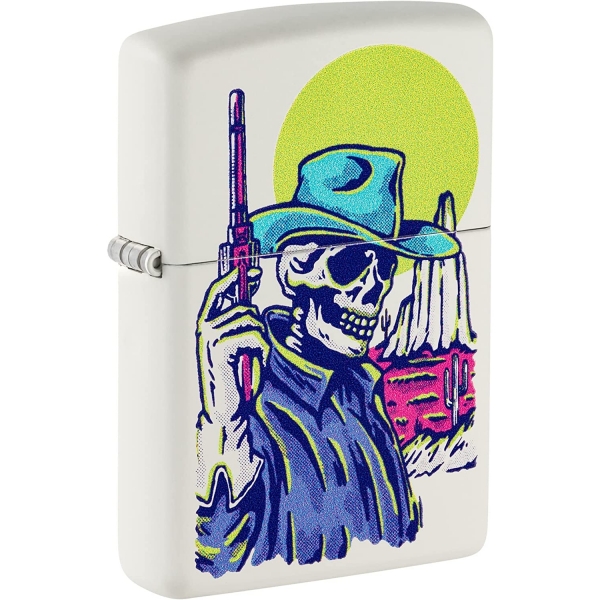 Zippo Wild West skelet Beyaz akmak