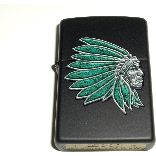 Zippo Indian Head akmak(Mat Siyah)