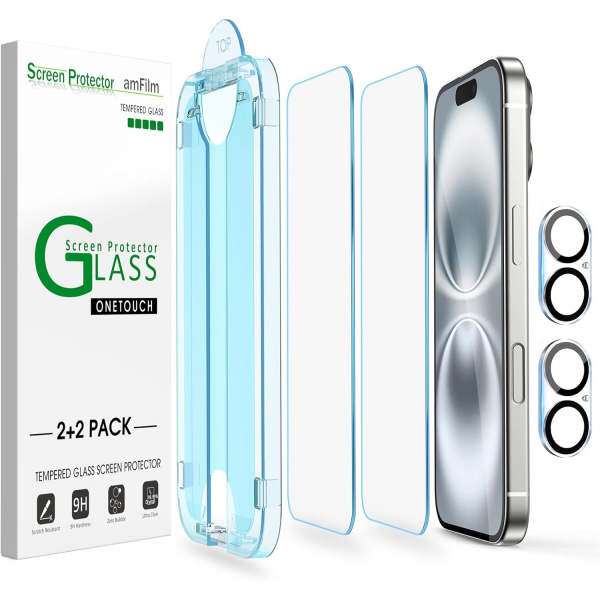 amFilm Apple iPhone 16 Cam Ekran Koruyucu (4 Adet)
