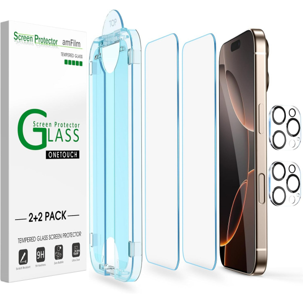 amFilm Apple iPhone 16 Pro Max Ekran Koruyucu (4 Adet)