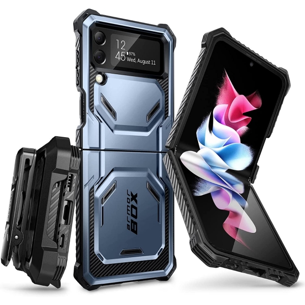 i-Blason Armorbox Serisi Galaxy Z Flip 4 5G Kemer Klipsli Klf(MIL-STD-810G)