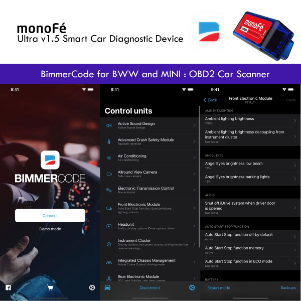 monoFe BimmerCode Ultra v1.5 OBD 2 Ara� Tan� Cihaz�