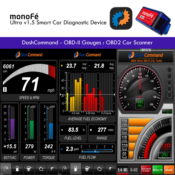 monoFe DashCommand Ultra v1.5 OBD 2 Ara� Tan� Cihaz�