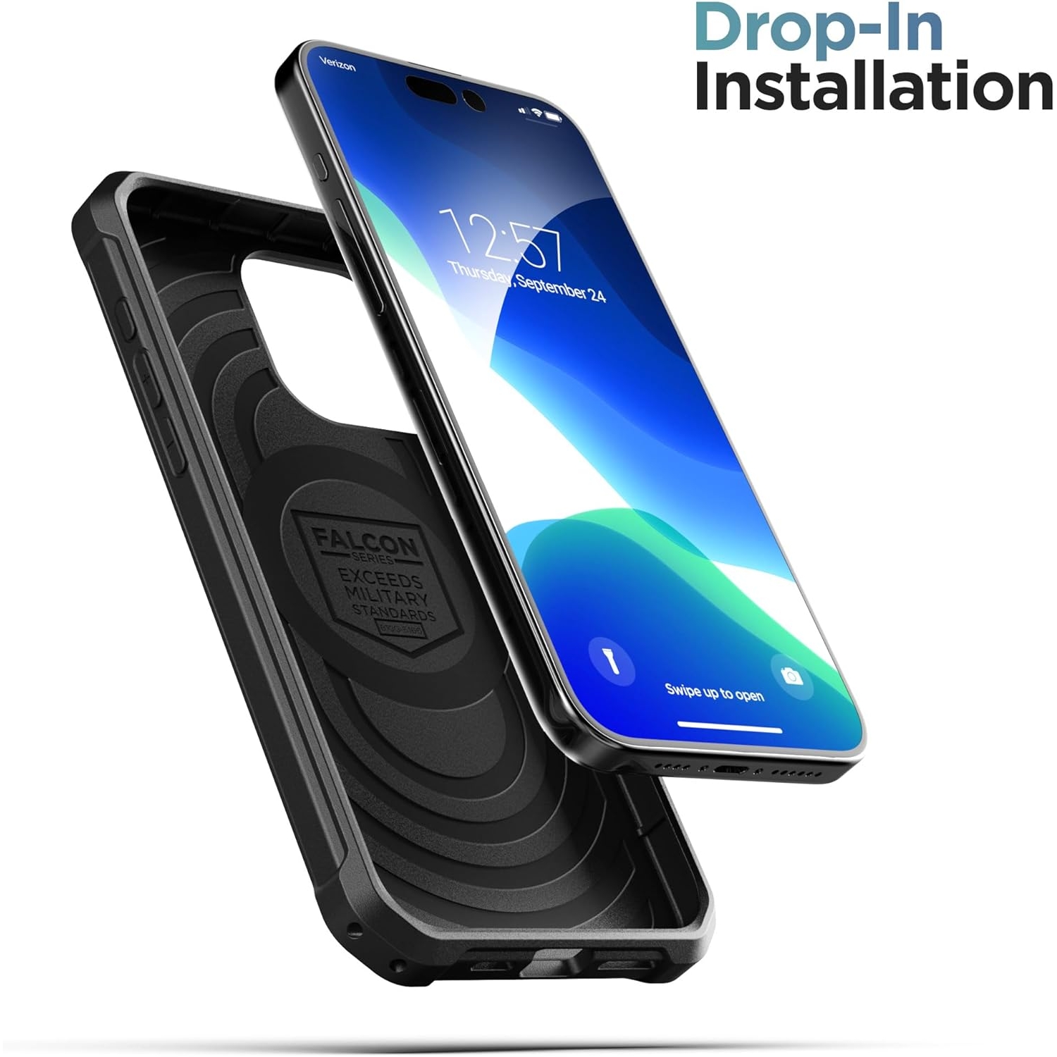 Encased Falcon Serisi Apple iPhone 15 Pro Darbeye Dayanıklı Kılıf 87776