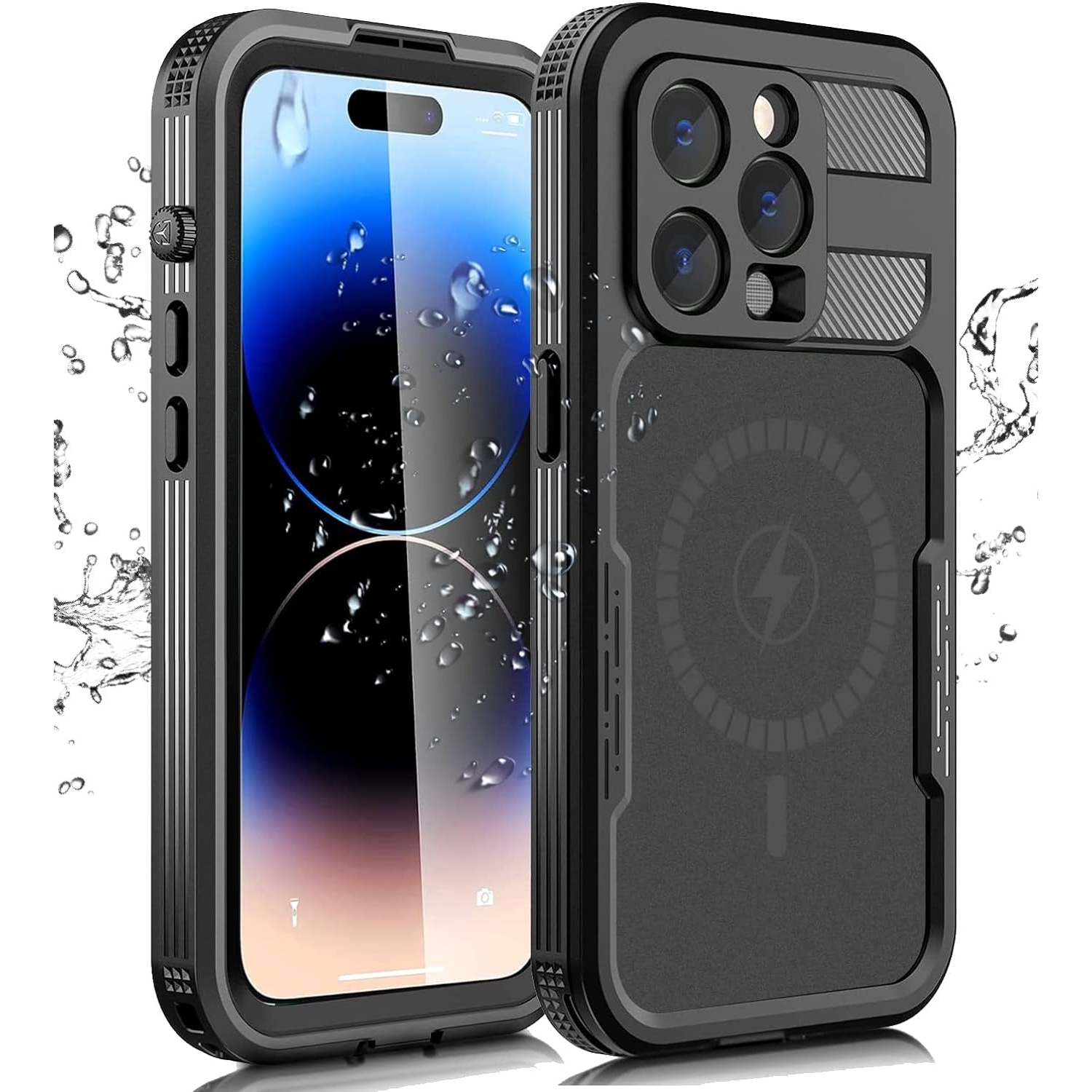 Ezanmull IPhone 16 Pro Max Hülle - Militärschutz Wasserdicht Metall Case