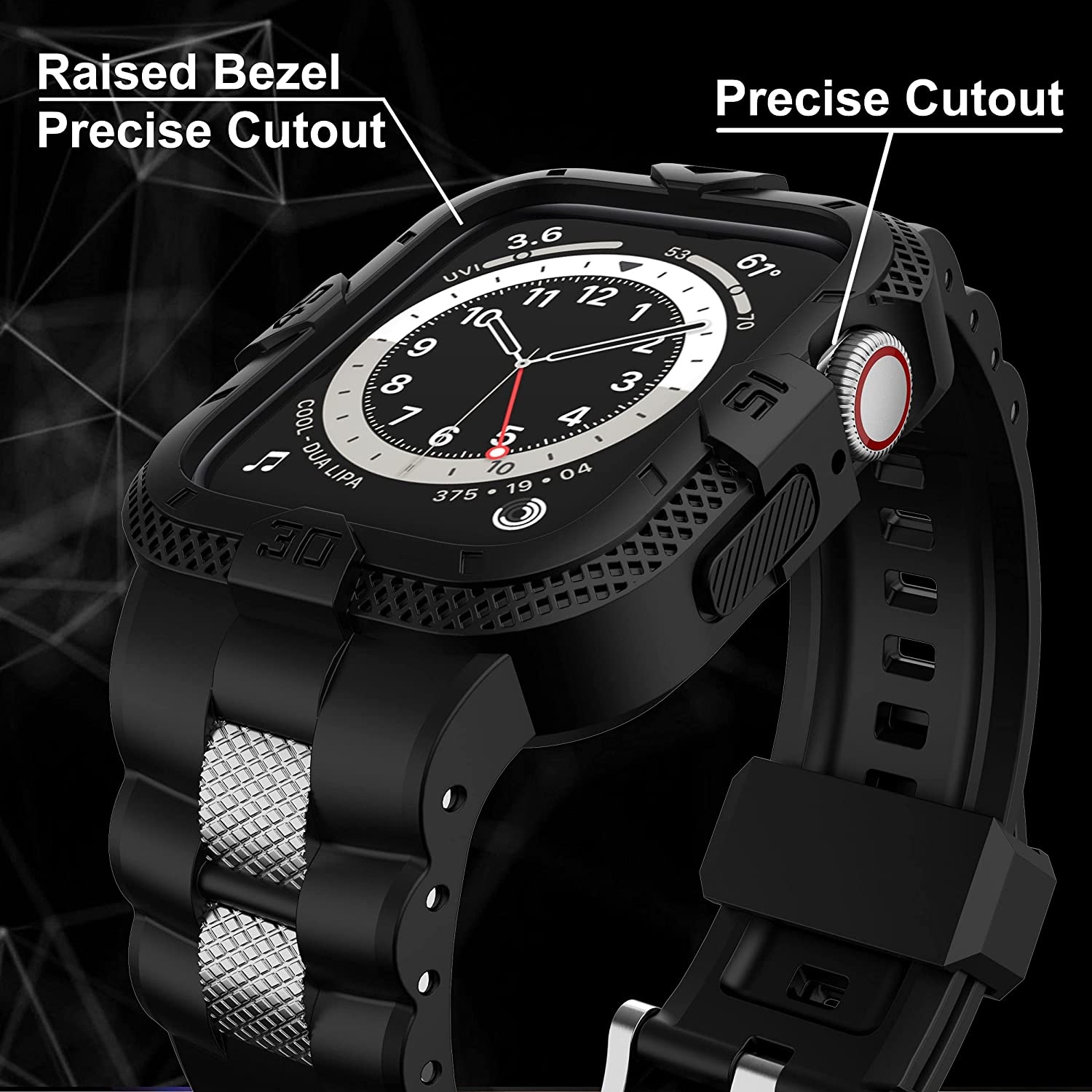 GELISHI Apple Watch 7 Koruyucu Kılıf (45mm) 55545