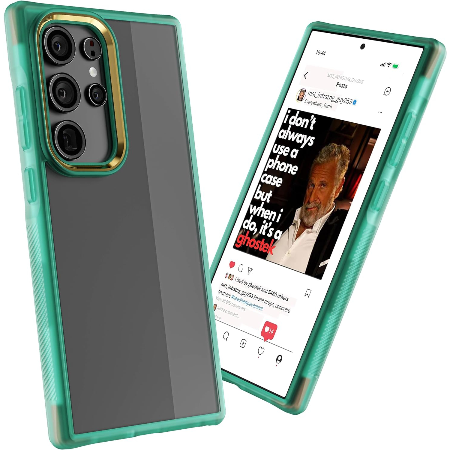 Galaxy S23 Plus Phone Case Ghostek COVERT Clear Case For Samsung Galaxy S23, S23 , And S23 Ultra - Slim Rugged Protection With Wireless Charging Dual Layer Protection - Foto 10