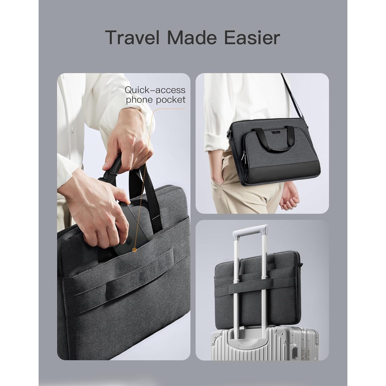 Inateck Borsa Per Laptop 360° Con Protezione Antiurto – Compatibile Con MacBook Pro 14” M5-M1 E Surface Laptop 13,8”